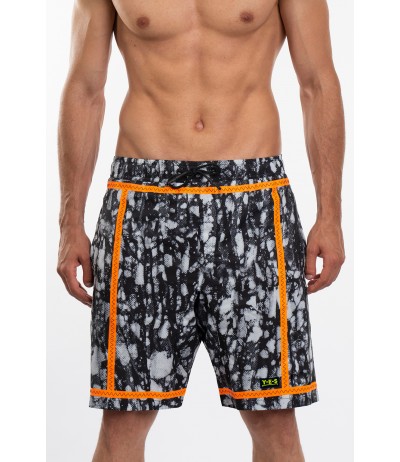 Boxer surf in tessuto water resistant con cuciture termosaldate in colore fluo Yes.